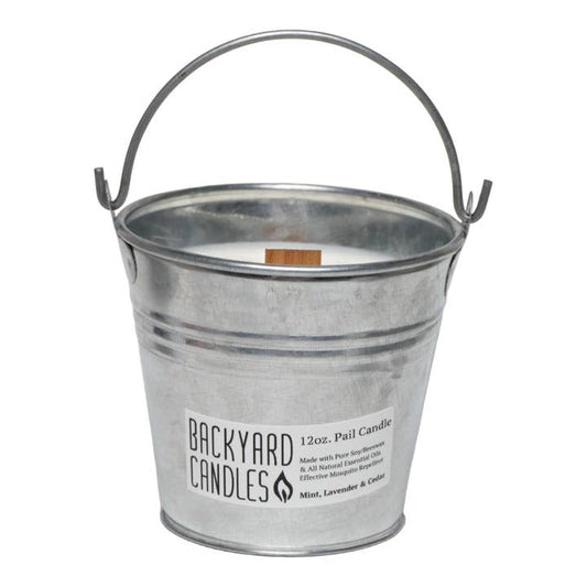 Galvanized Pail Outdoor Candle