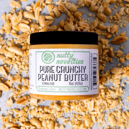 Pure Crunchy Peanut Butter (15 oz) - Nutty Novelties