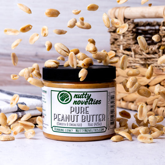 Pure Peanut Butter (15 oz) - Nutty Novelties