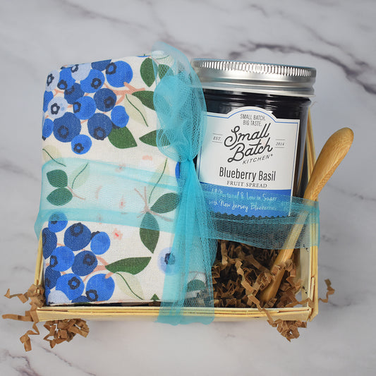 Blueberry Basil Fruit Spread & Tea Towel Gift Set