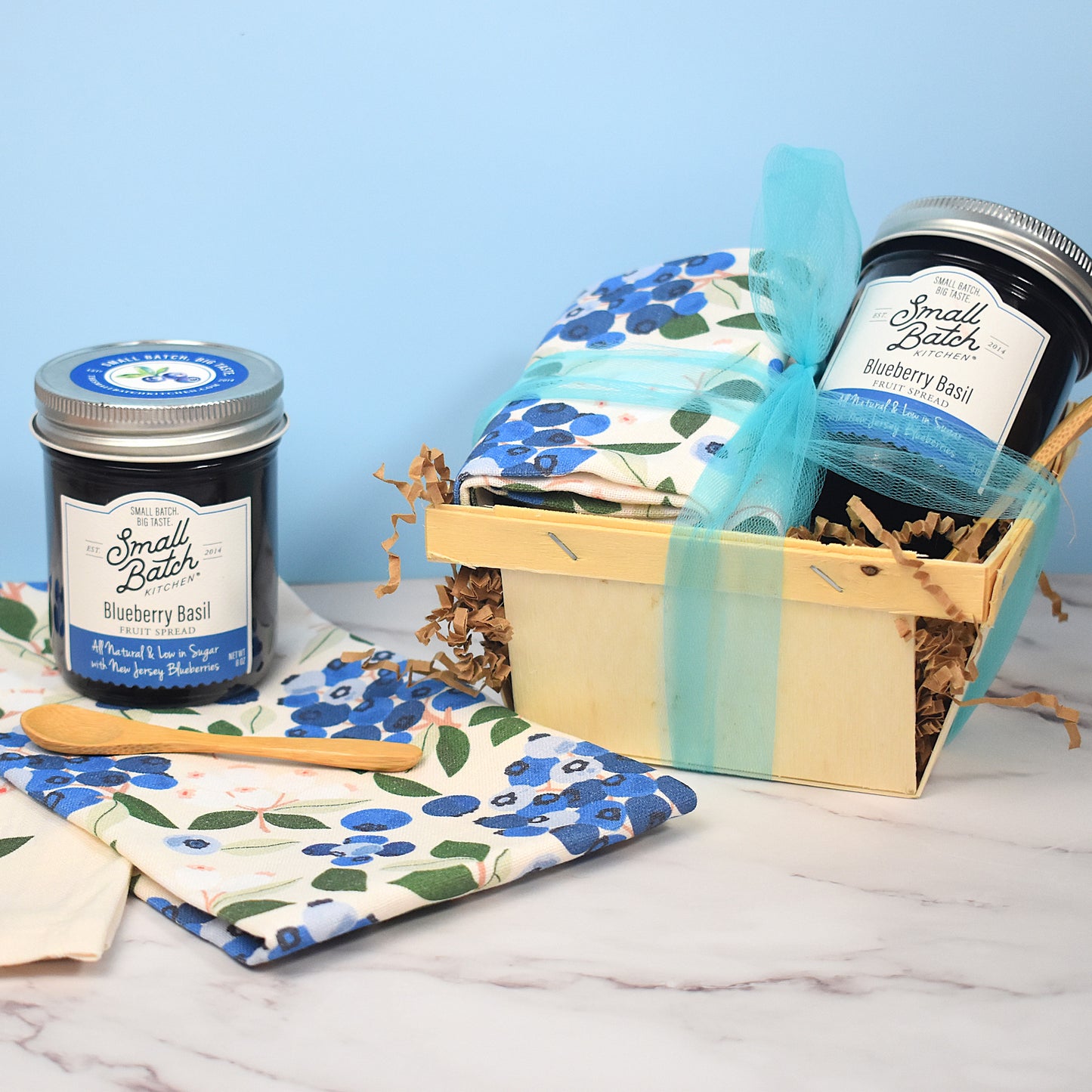 Blueberry Basil Fruit Spread & Tea Towel Gift Set