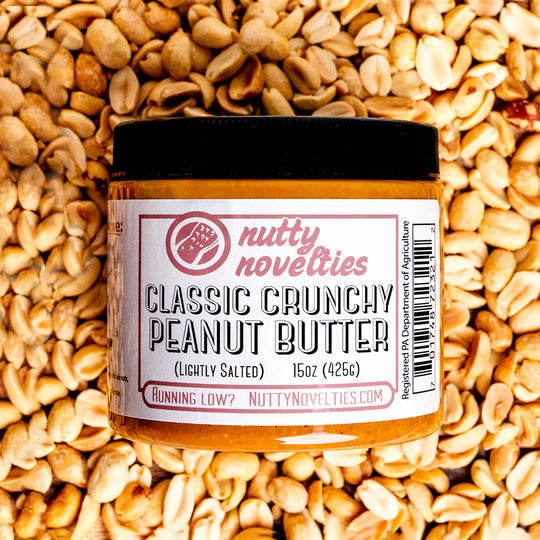 Classic Crunchy Peanut Butter (15 oz) - Nutty Novelties