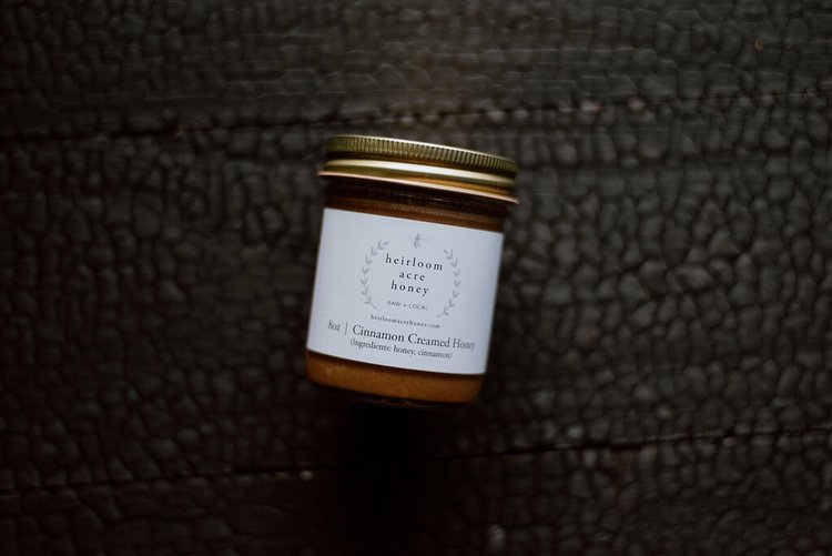 Cinnamon Creamed Honey (8 oz) - Heirloom Acre Honey